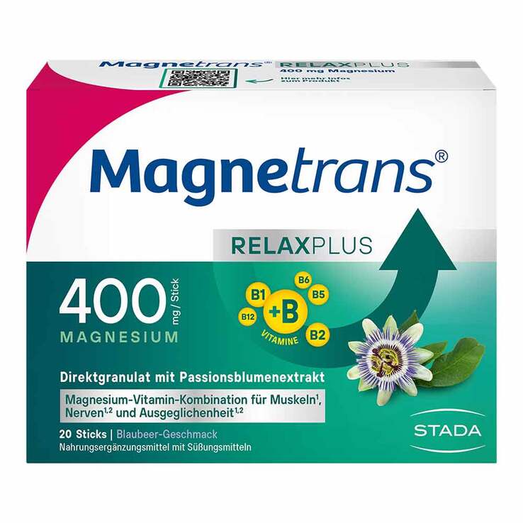 Magnetrans Relax + 400 mg Granulat Sticks Blaubeere, 20 St