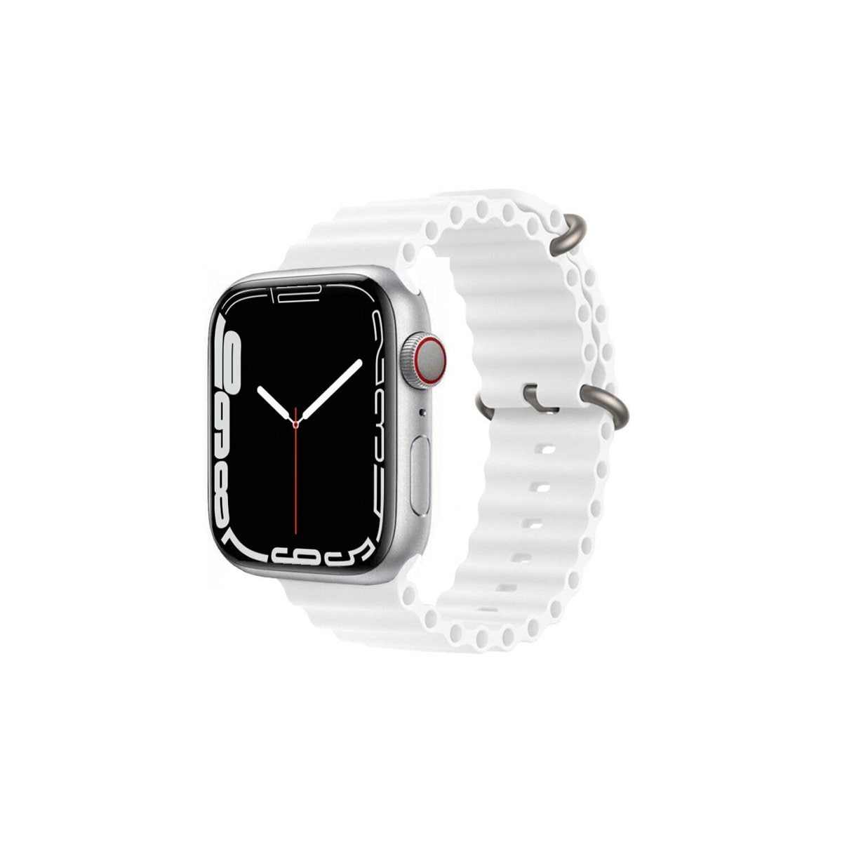 RIB Sport Armbånd Apple Watch 7 (45mm) - Hvit