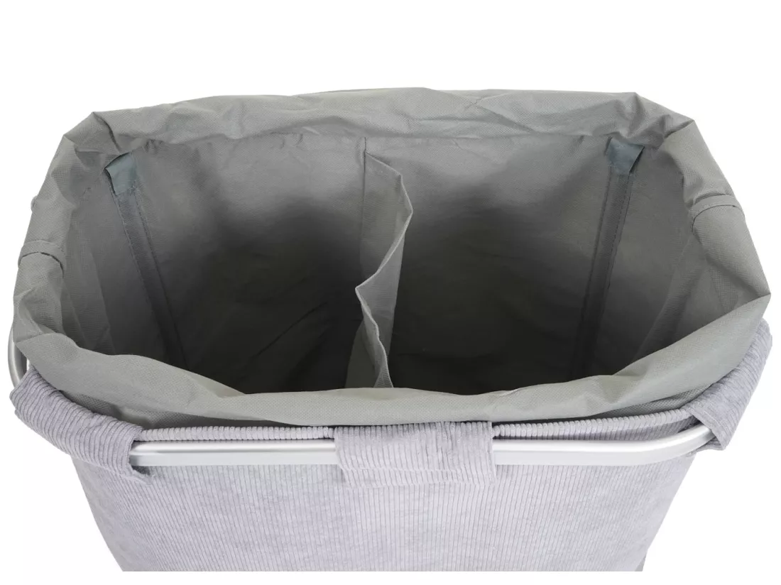 Collecteur de linge MCW-C34, velours gris