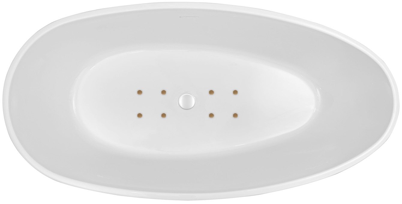 Mueller Austria vrijstaand bubbelbad 180x90cm wit glans elektronisch met 12 aerojets goud