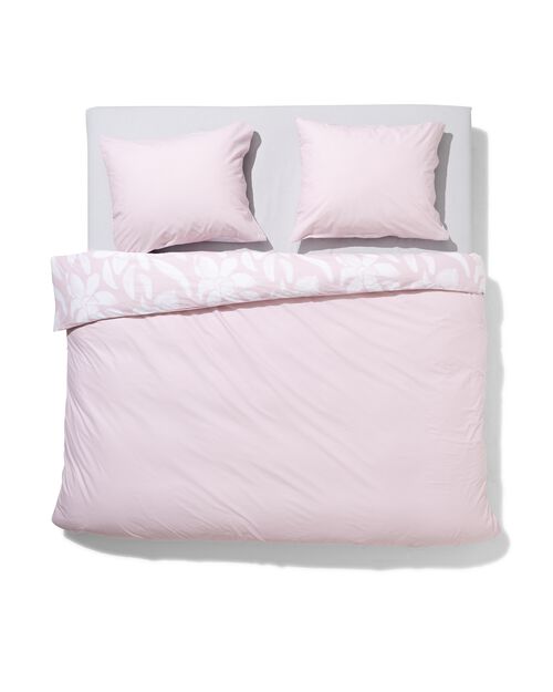 housse de couette en coton doux 200x200/220 fleurs lilas