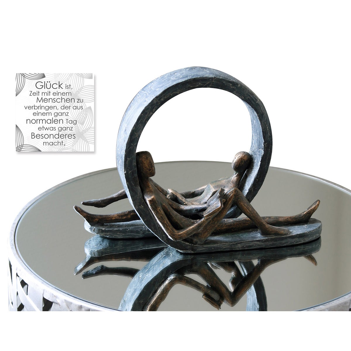 Sculptuur GILDE Decoratie Hoogte 22cm Breedte 29,5cm bronskleurig, grijs kunsthars
