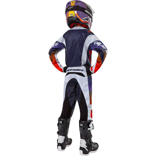 Alpinestars - Maillot enfant Youth Racer Hoen Gris Clair / Noir / Violet / Orange