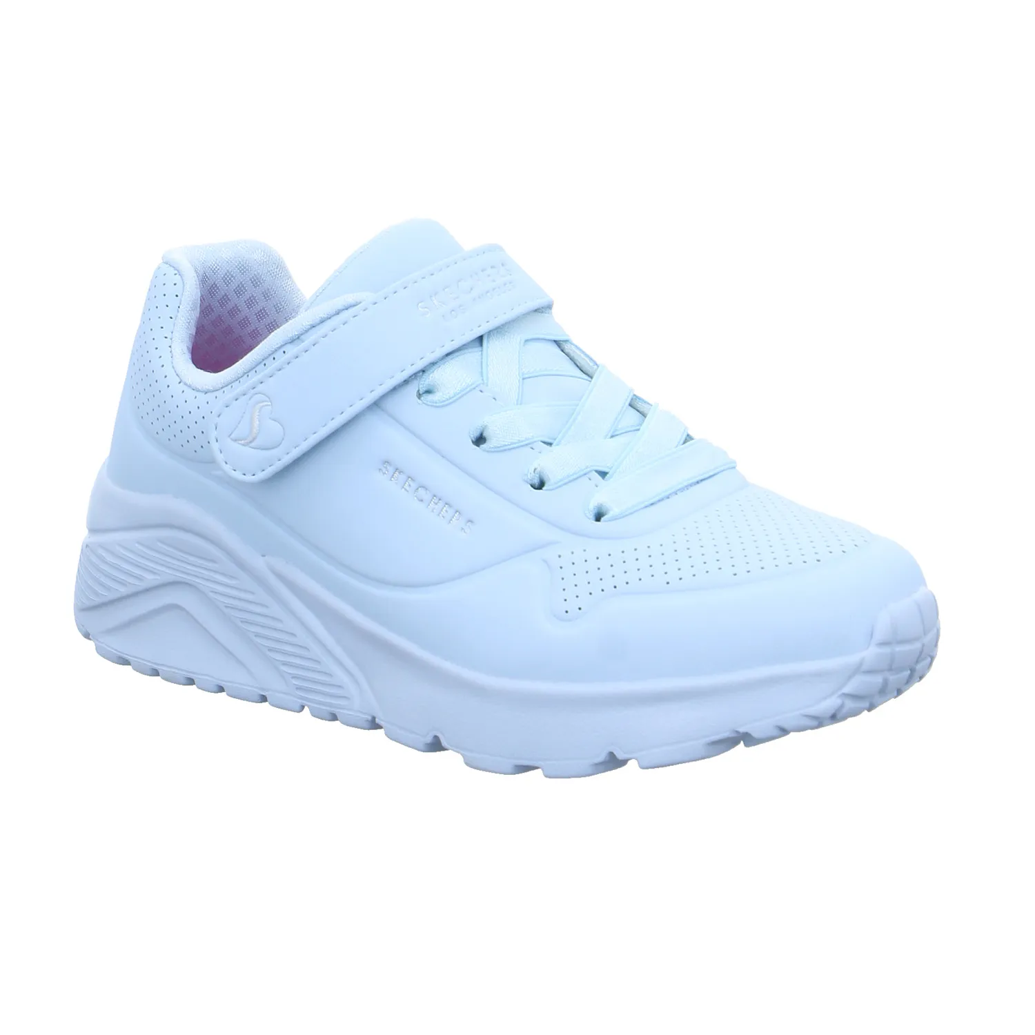 SKECHERS Mädchen-Halbschuh Klett Pastelgrün Lederimitat  Sneaker