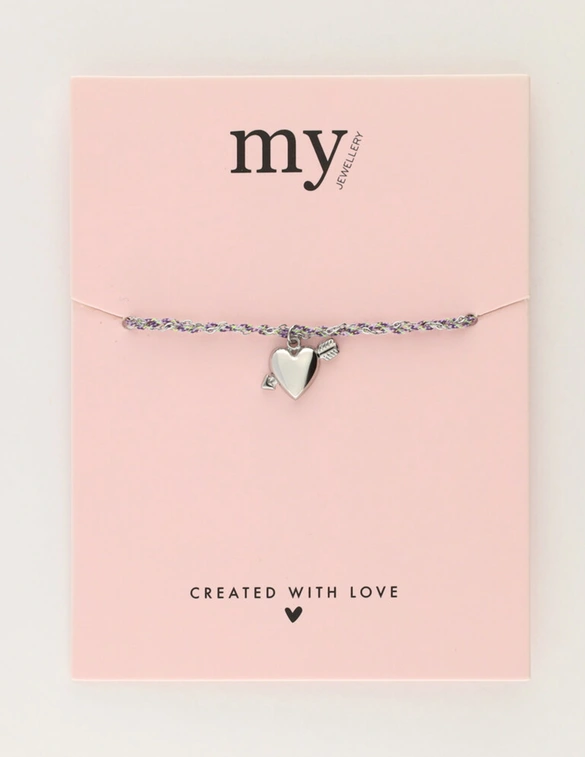 My Jewellery Sunrocks koord armband cupido hart MJ12209