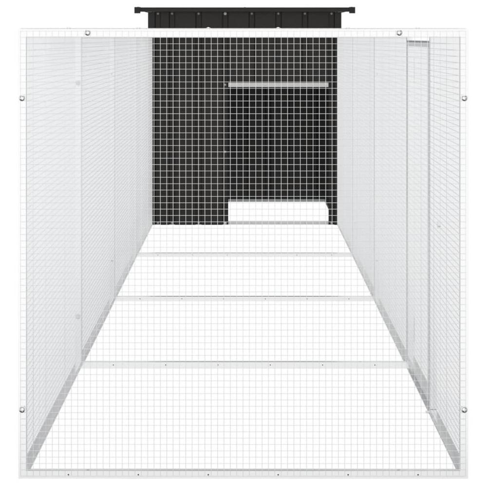 Poulailler anthracite 500x91x100 cm acier galvanisé