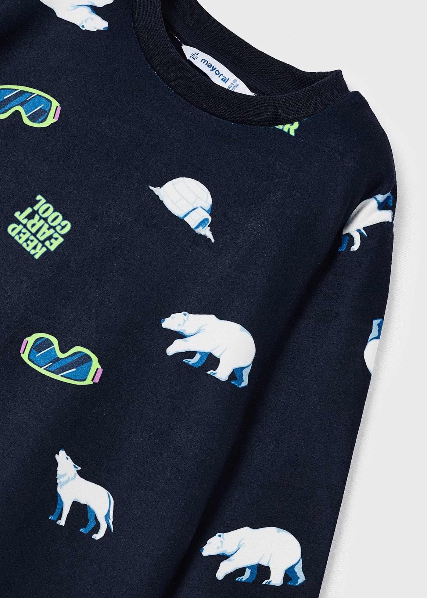 Pijama de lã polar para menino