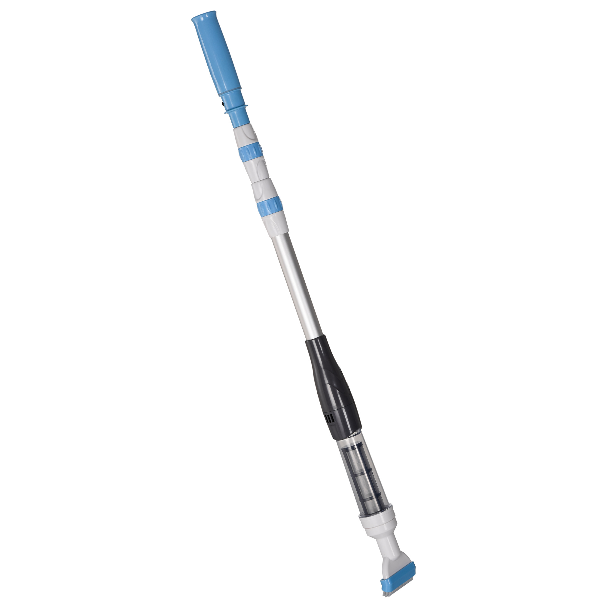 Limpador de piscina elétrico Outsunny para piscinas de alumínio, aspirador de piscina manual com haste telescópica de 3 seções para lagos Ø6x162 cm, multicolorido