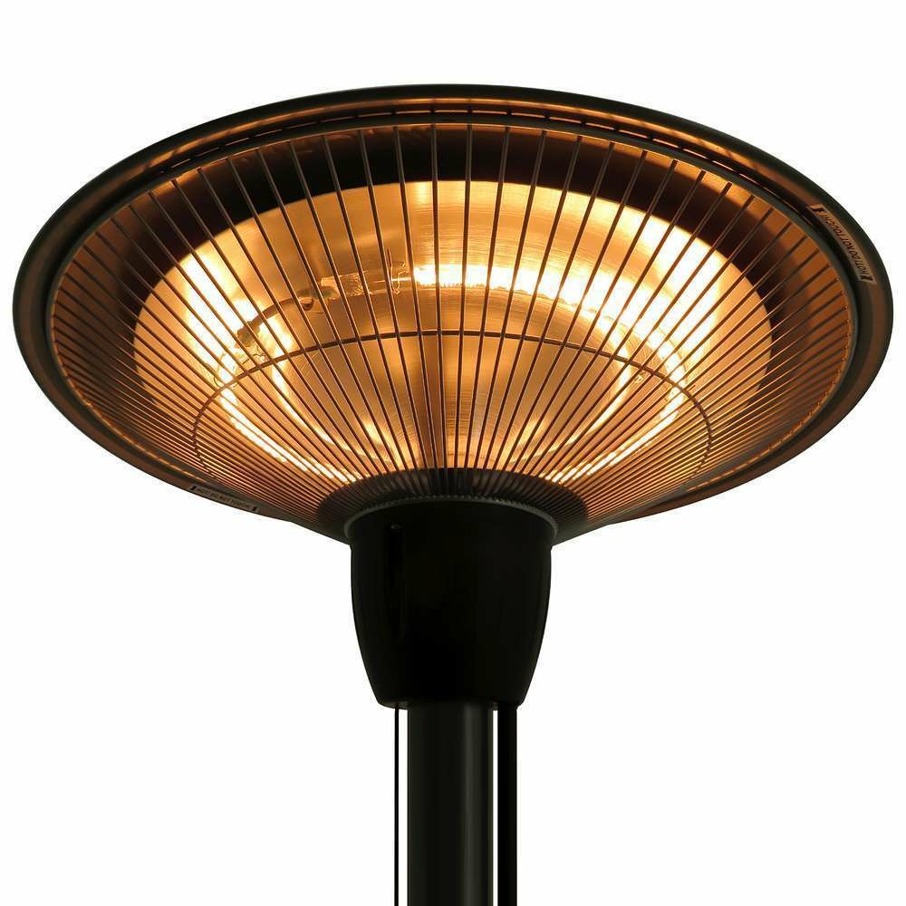Parasol chauffant IR sur pied 1500 W gris - Ø 44 x 190H cm