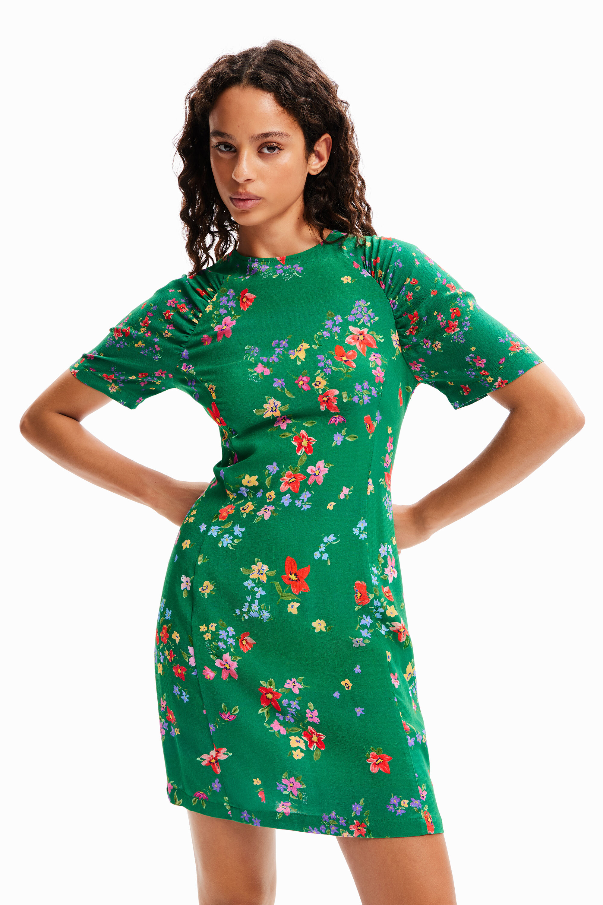 Vestido curto floral