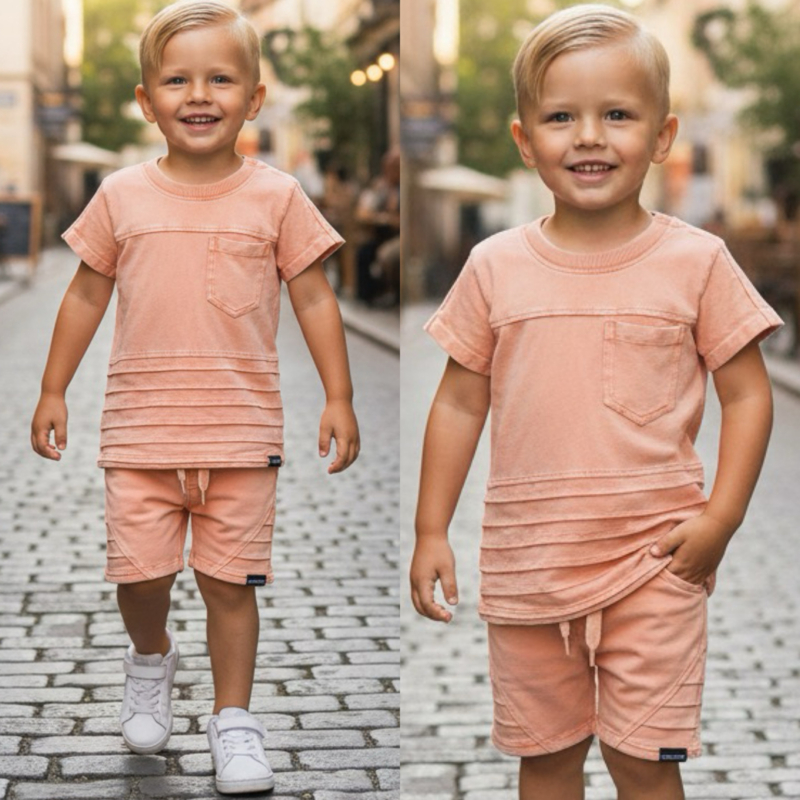 Washed summer set - Orange tiger