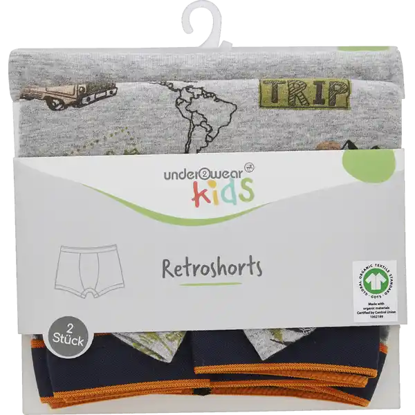 2er-Pack Retroshorts Jeep 110 / 116 GOTS