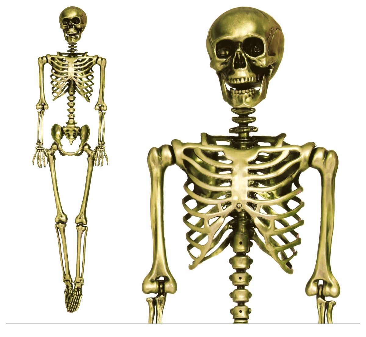 Halloween Goud Skelet 90cm