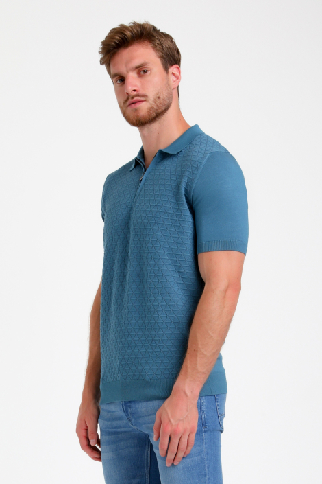 Gabbiano blauwe heren polo