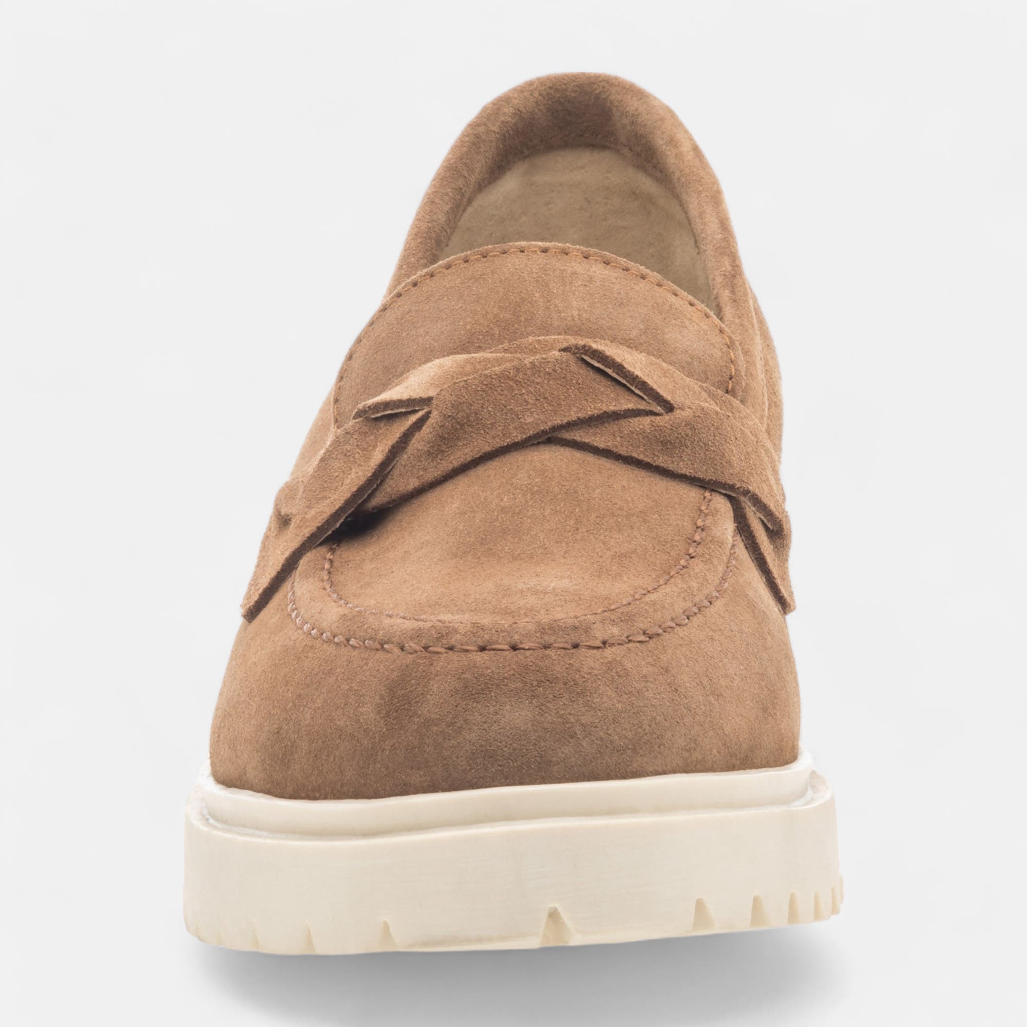 Mocassins Femme en cuir cognac