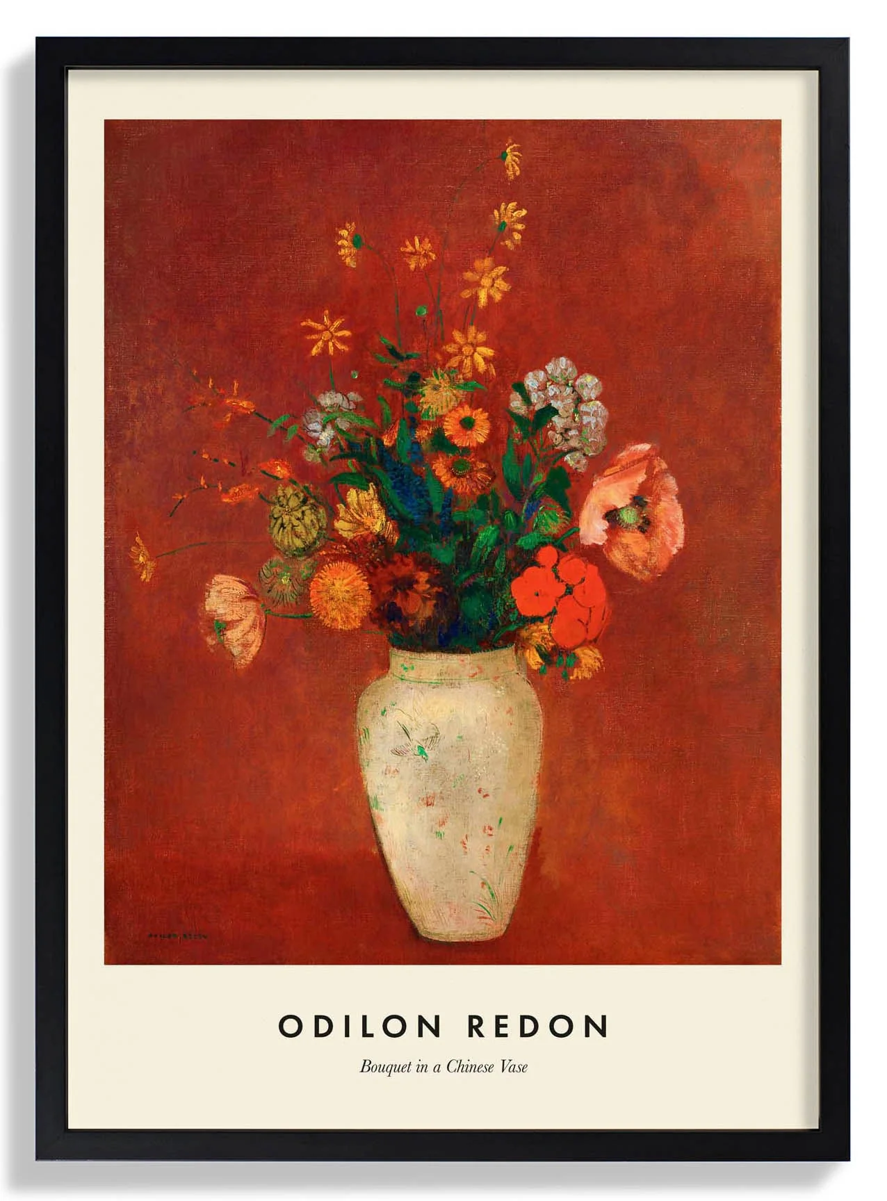 Blumenstrauß in einer chinesischen Vase von Odilon Redon