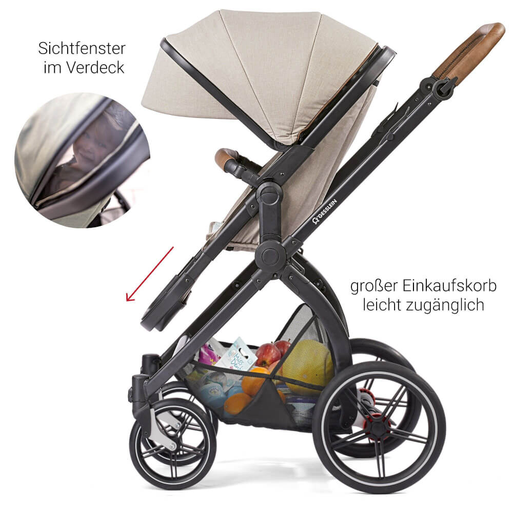 Kombi-Kinderwagen FX4 Soft  Set Life Relax schwarz/tabak 987987