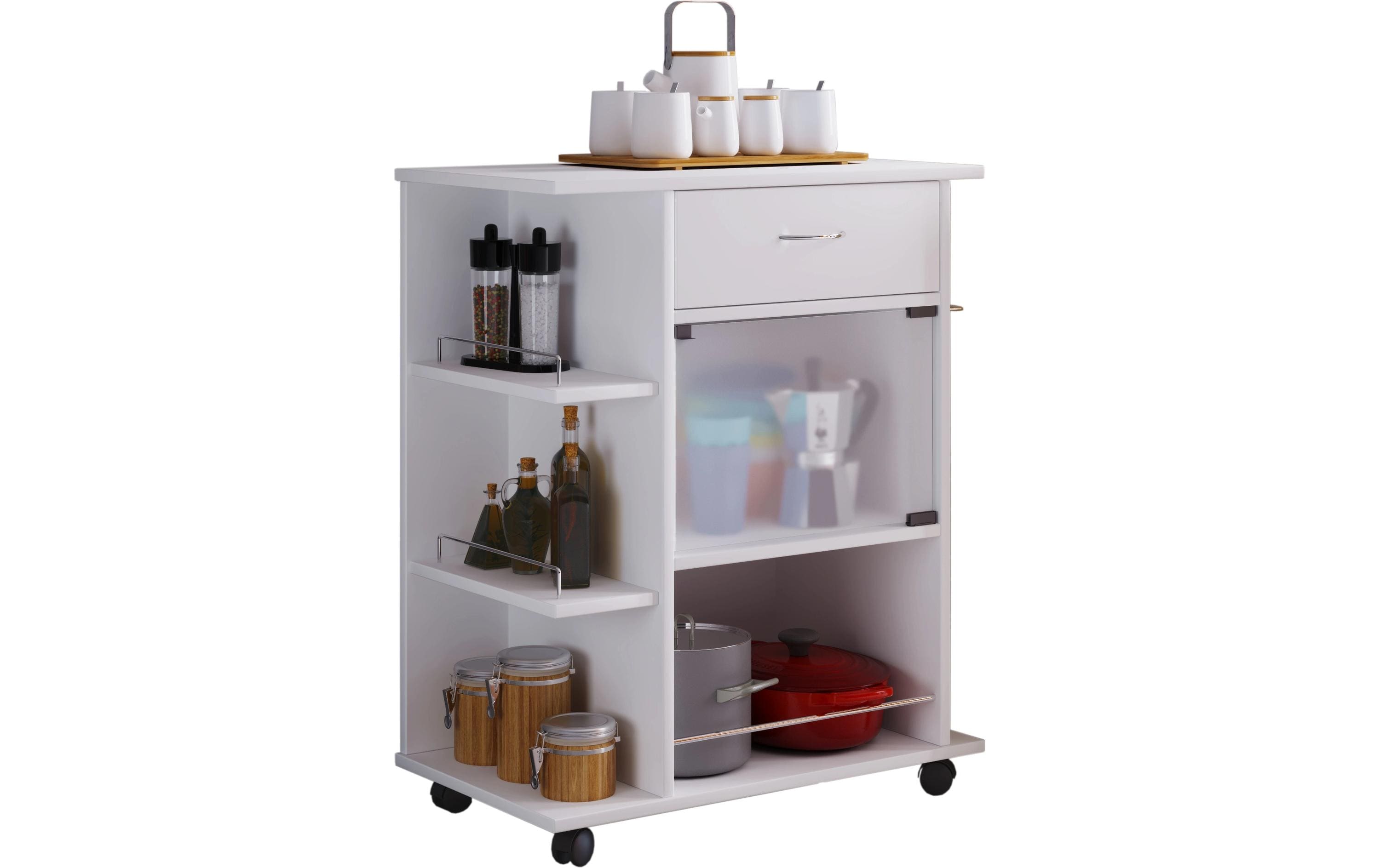 Küchenwagen Pocis 65 x 80 x 39 cm, Weiss<br>Servierwagen für die Küche