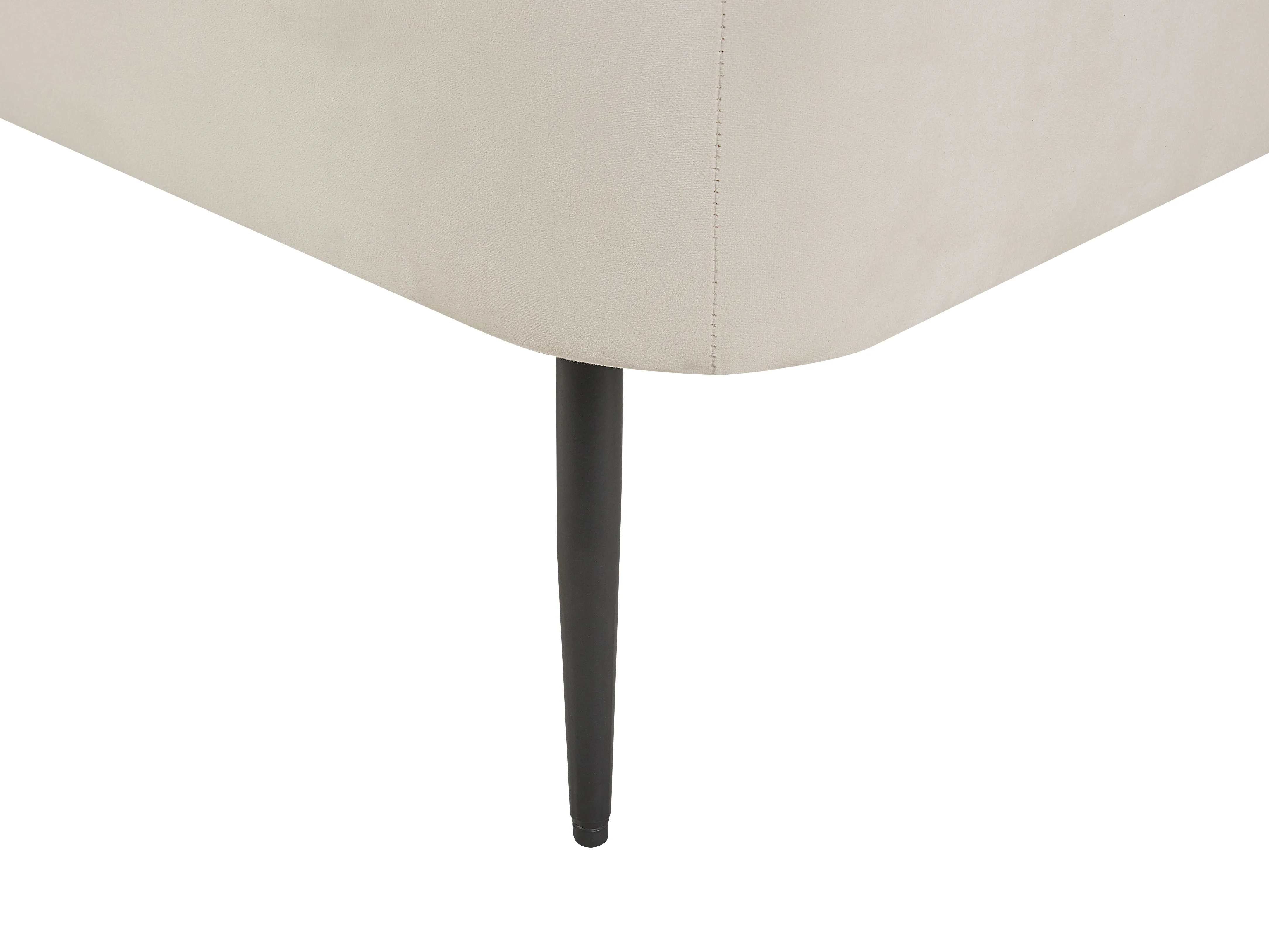 Rechtszijdige chaise longue ARCEY Fluweel Oranje