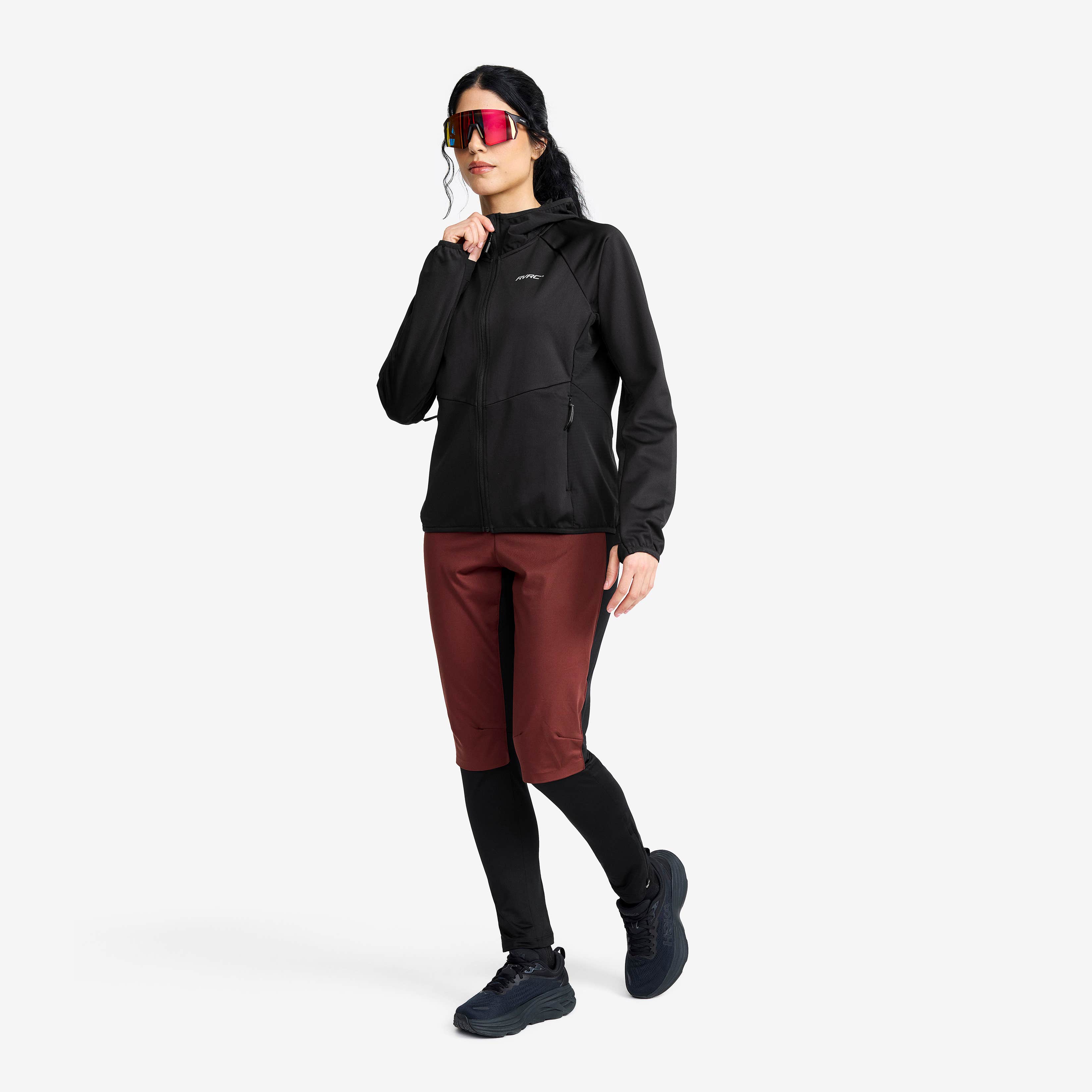 Pace Hooded Wind Jacket Dame Black