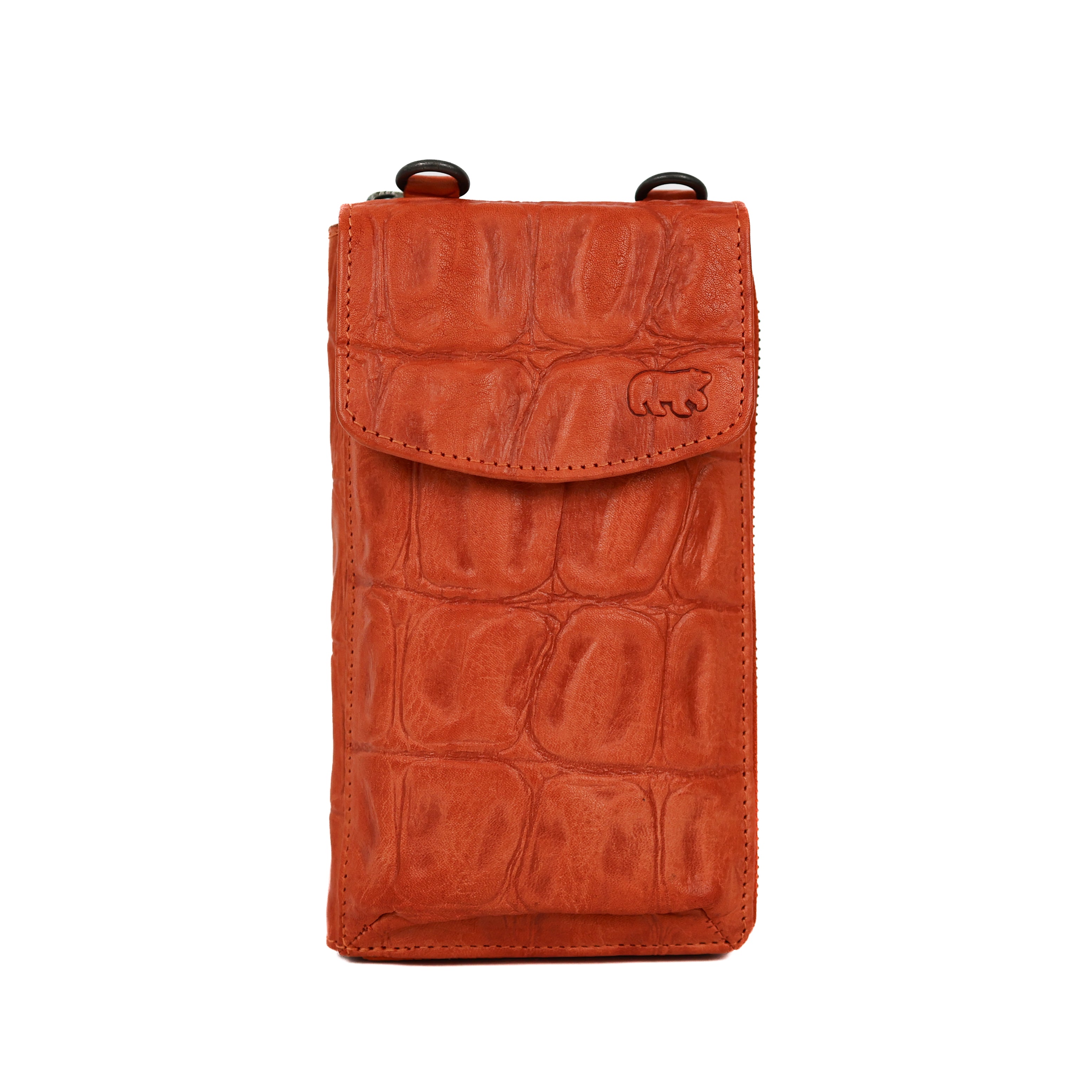 Telefoontasje 'Zoey' brick/croco