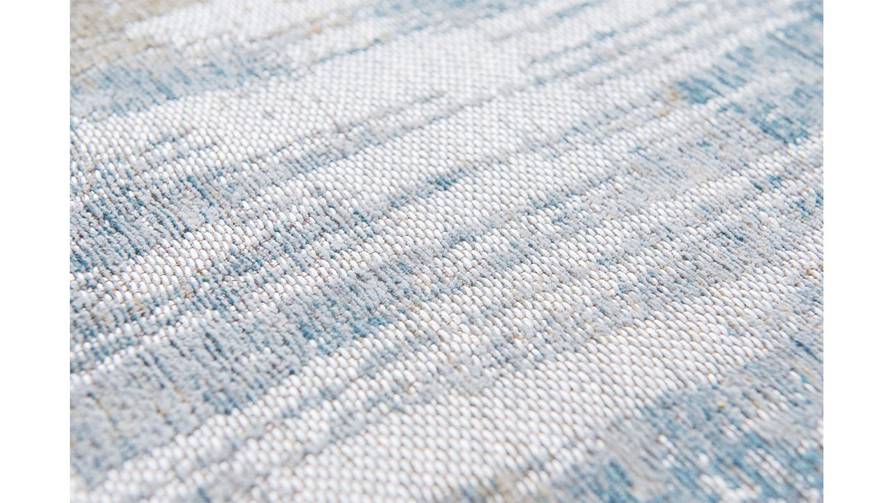 Vloerkleed Long Island Blue 8718 Atlantic Streaks  | Louis de Poortere