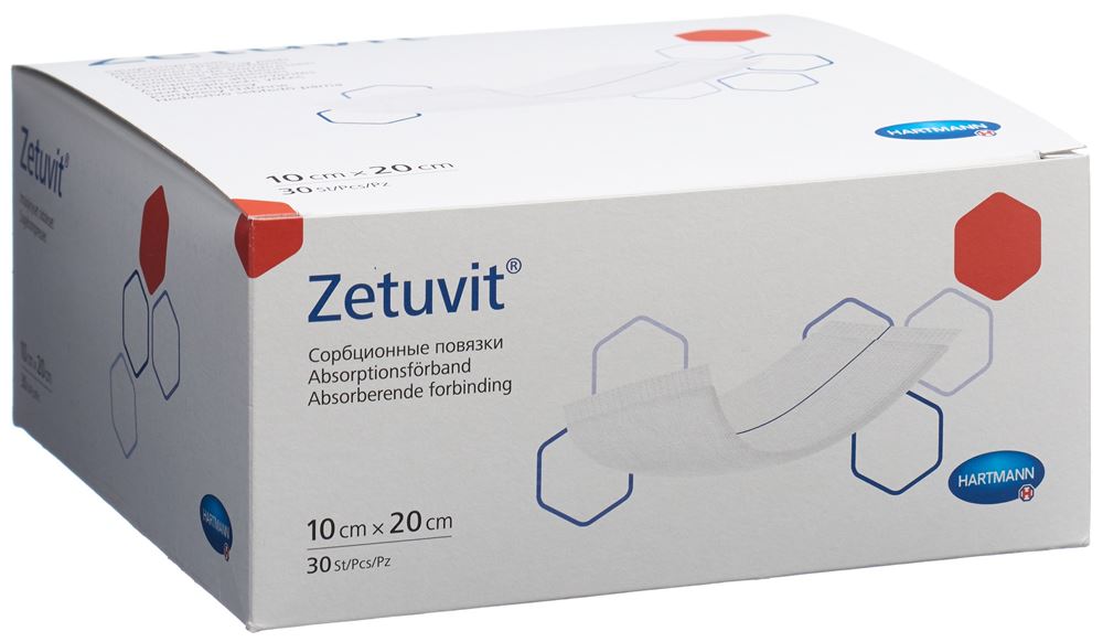 ZETUVIT Absorptionsverband 10x20cm 30 Stk