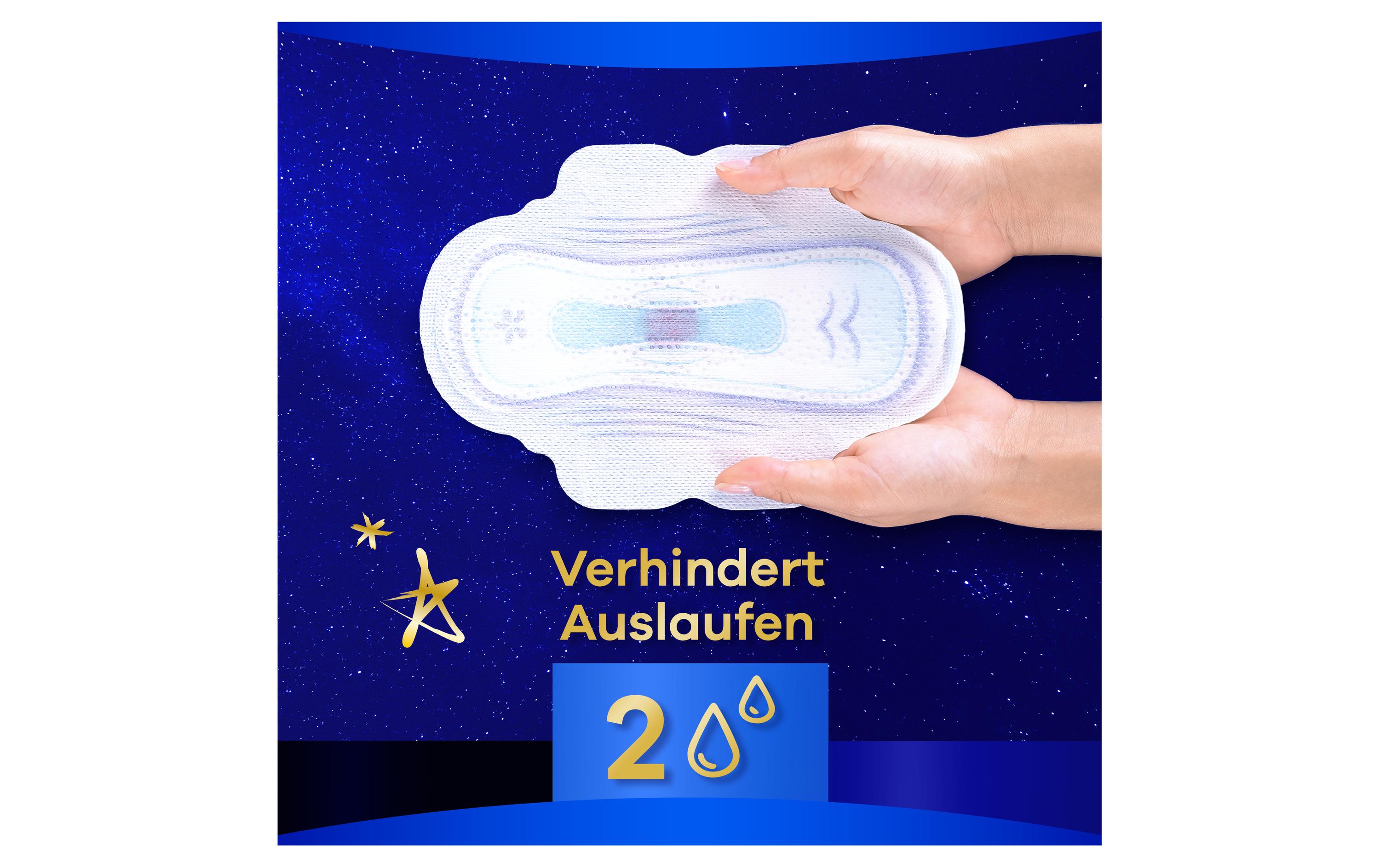 Binde mit Flügeln Ultra Secure Night Extra 64 StückHochwertige Binden mit saugfähigem Kern