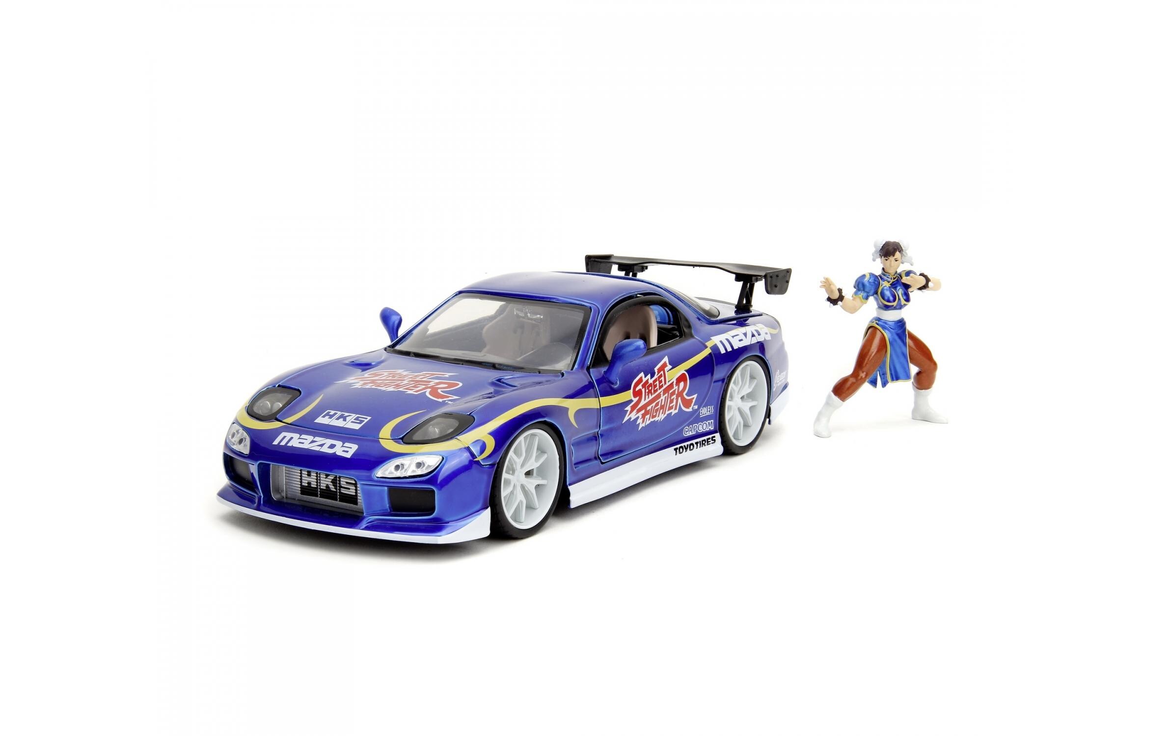 Mazda RX7 FD Street Fighter 1:241993 Mazda RX7 Modellauto mit Chun-Li Figur