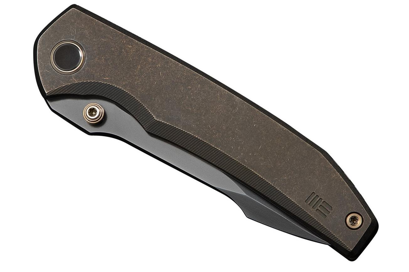 WE Knife Ryson WE24086-3 Gray Polished Böhler M390, Bronze Titanium, zakmes, Raven The Pirate design