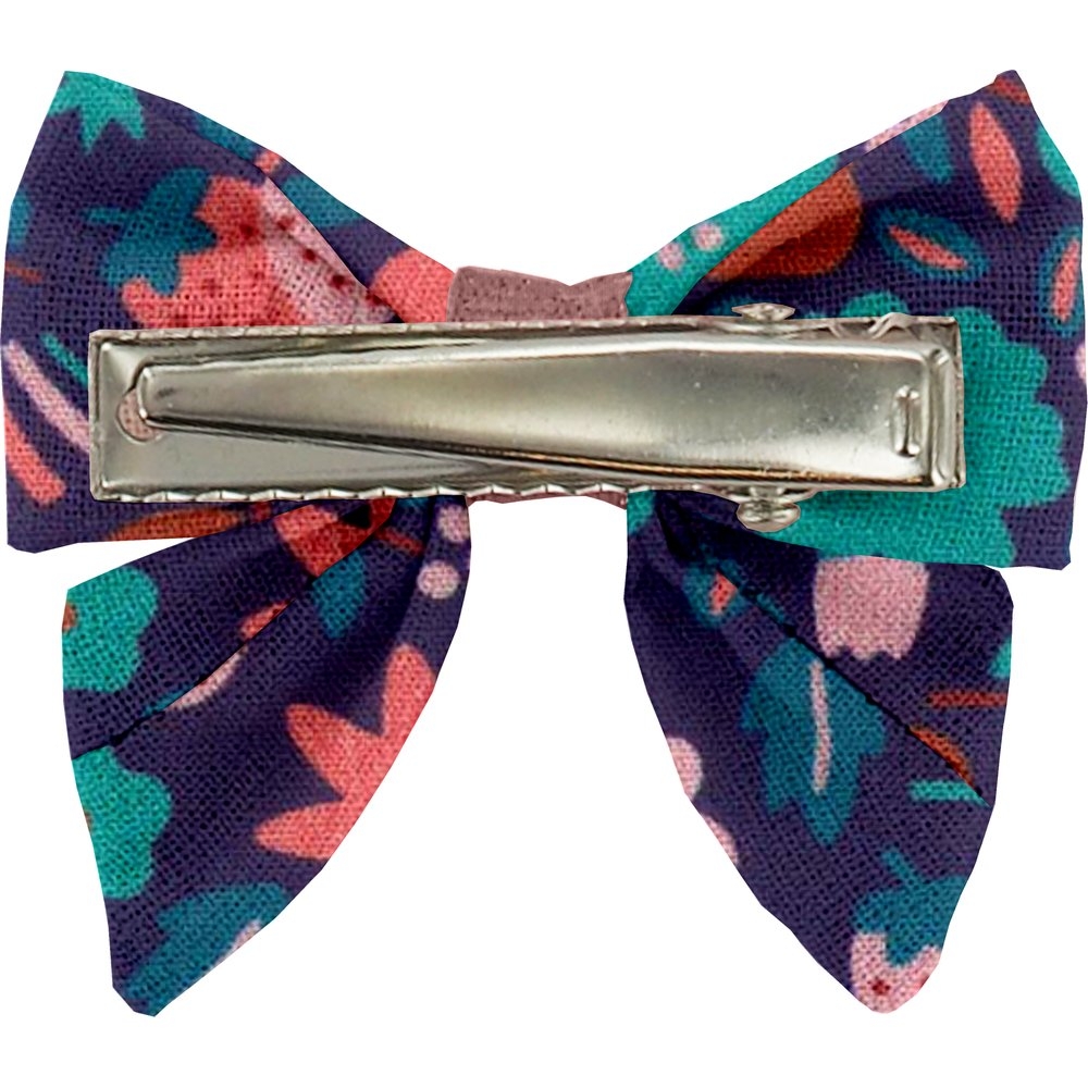 Barrette Mini Noeud Papillon Huppette Fleurie