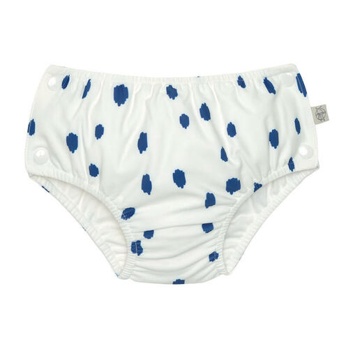 Maillot de bain anti-fuite pois 13-24 mois - Bleu/Nature - LASSIG