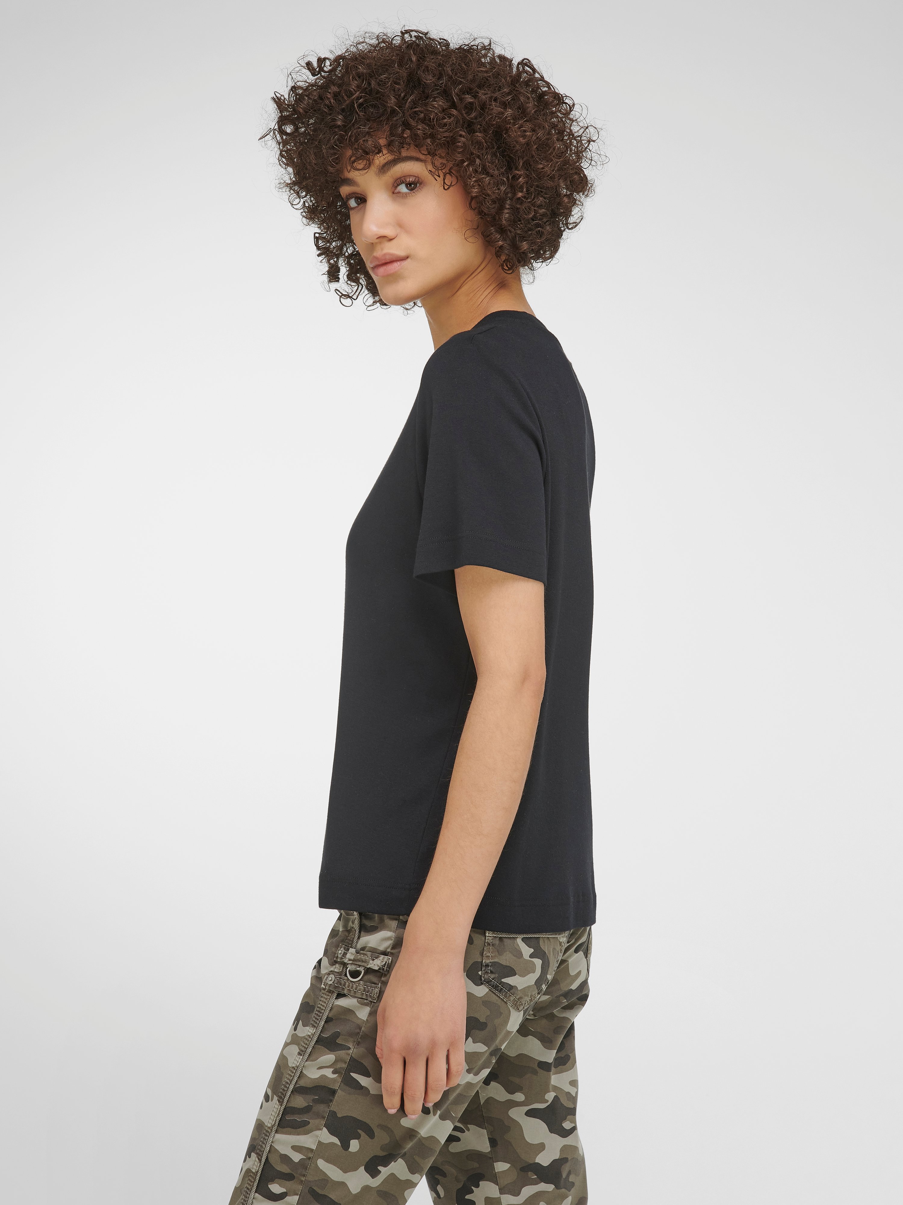 Rundhals-Shirt mit 1/2-Arm