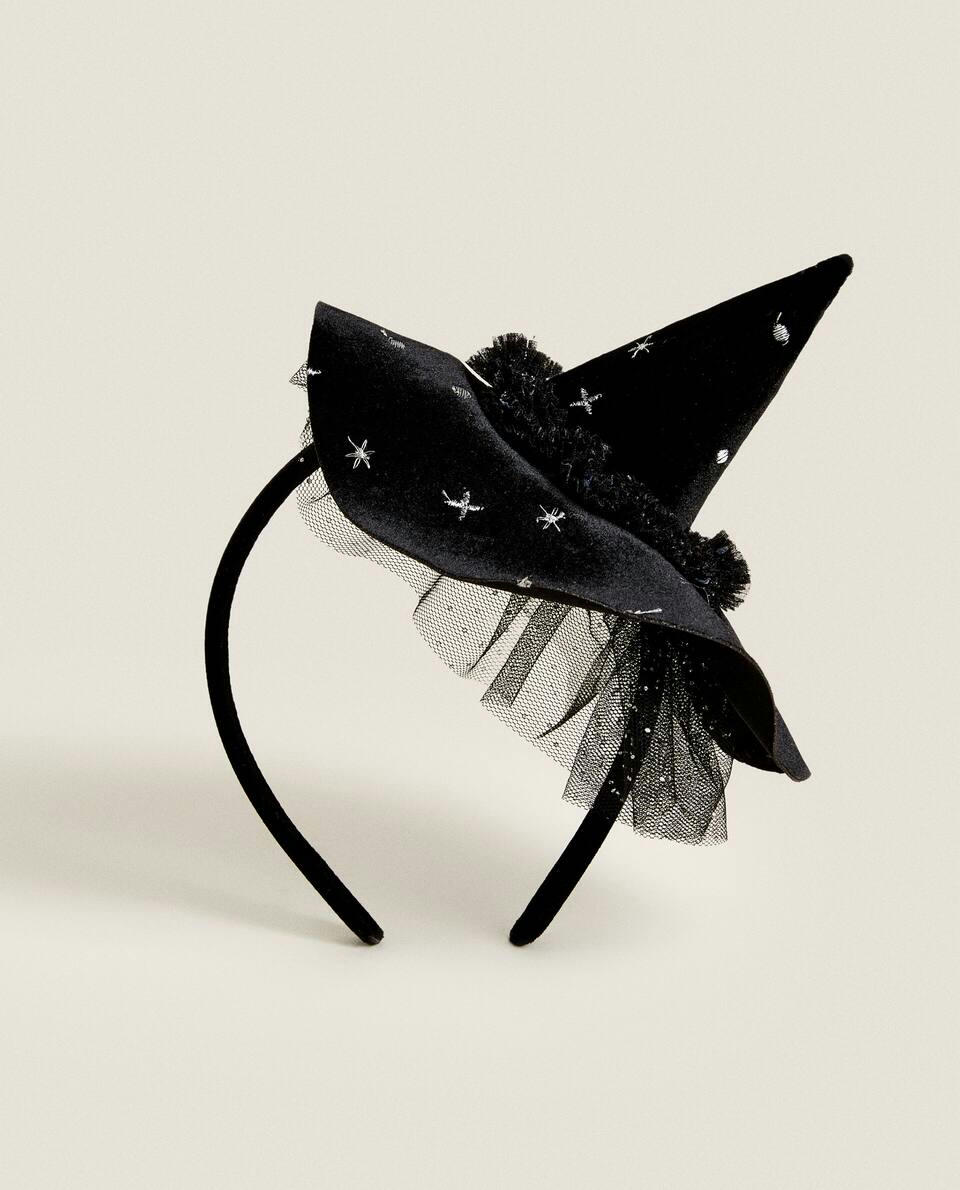 Tiara de bruxa infantil para o Halloween
