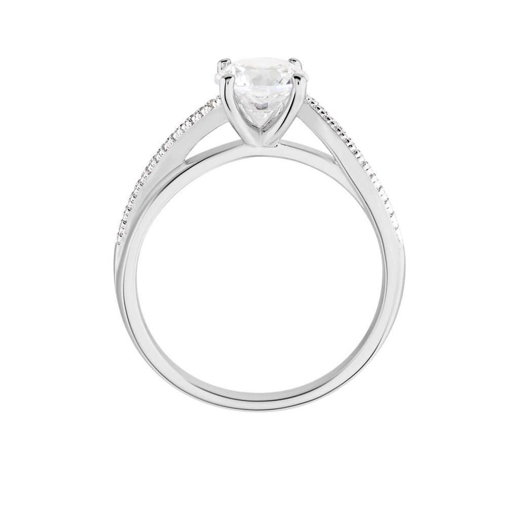 Bague Solitaire Maellyne Argent Blanc Oxyde De Zirconium