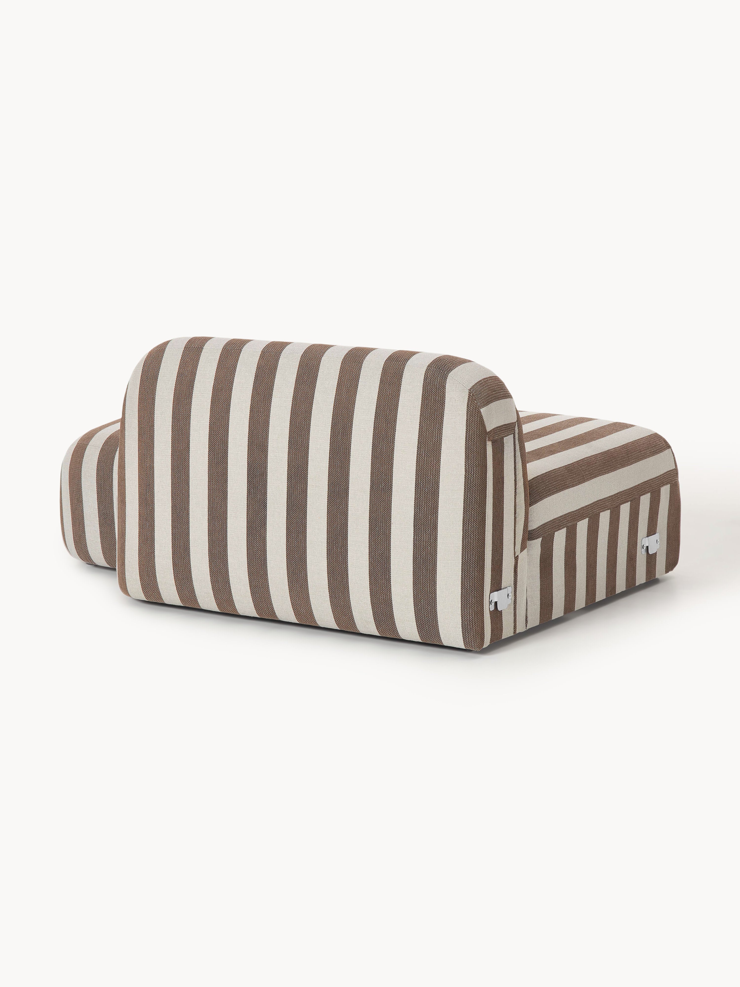Gestreepte chaise longue module Wolke
