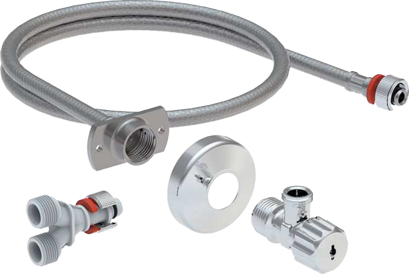 Geberit AquaClean wateraansluitset voor inbouwreservoirs 8 en 12cm