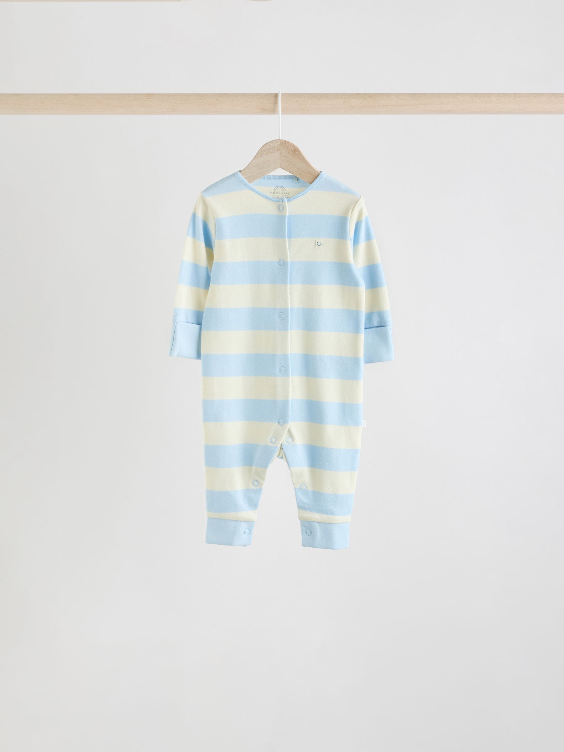 Blauw - Set van 4 voetloze Baby-pyjama's met ster (0mnd -3jr)