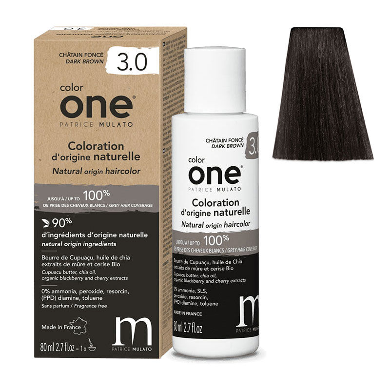 Coloration d'origine naturelle Color One 3.0 châtain foncé
