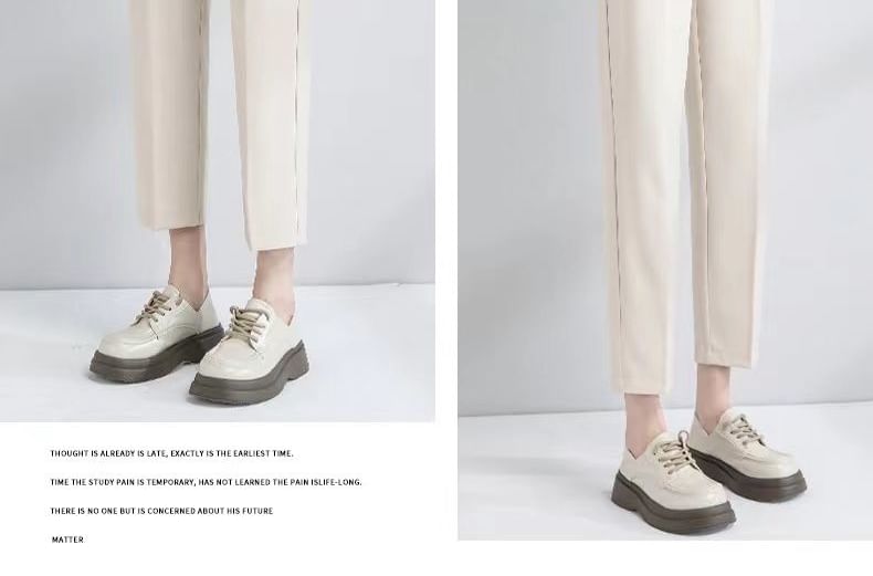 Ingrath - Hoge taille effen cropped taps toelopende broek