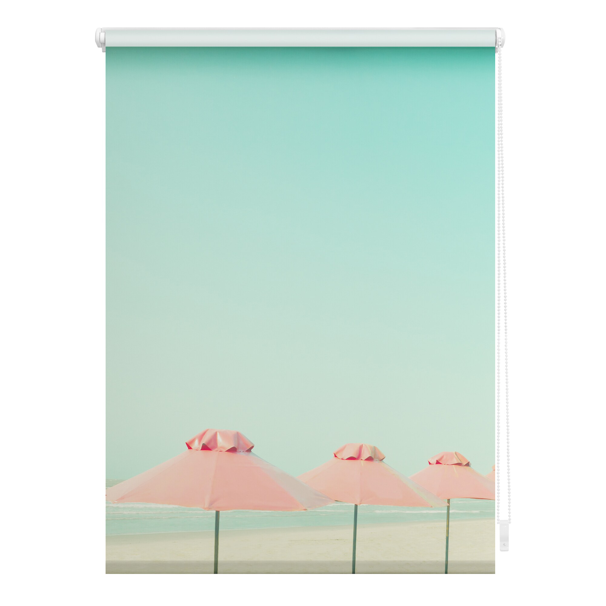 Lichtblick Rollo Klemmfix, ohne Bohren, blickdicht, Sonnenschirm - Türkis Rosa