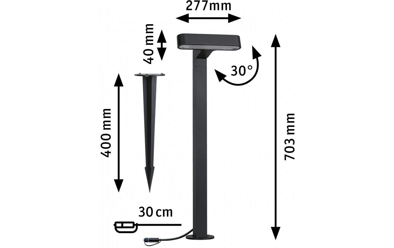 Wegeleuchte LED Ito Horizontale Ausrichtung<br>LED Pollerleuchte
