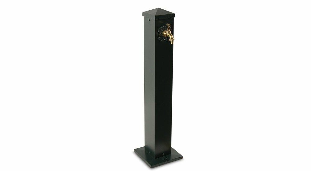 Fontaine de jardin aluminium vert 22.5x22.5x91cm