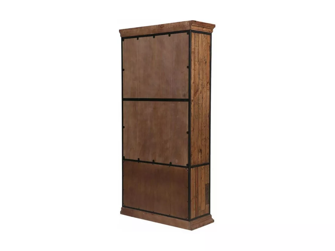 Bibliothèque vitrée 2 portes Bois-MDF Marron - Manufacture Interior's