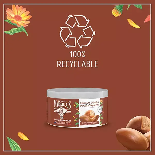 Máscara Nutritiva Le Petit Marseillais com Calêndula e Óleo de Argan Orgânico 300ml
