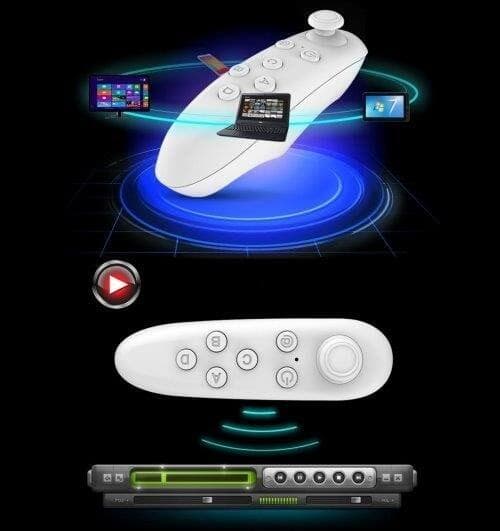 VR BOX 2.0 3D-briller med Bluetooth og fjernbetjening