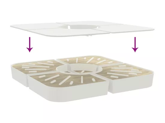 Ensemble de base de parasol pour parasols à pied croisé 4pcs PP