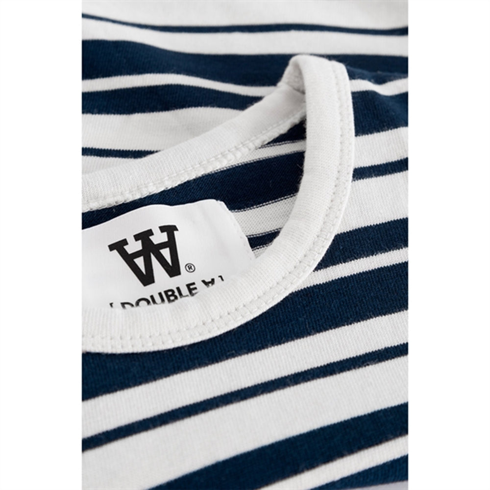 Off White/Navy Stripes Kim Bluse