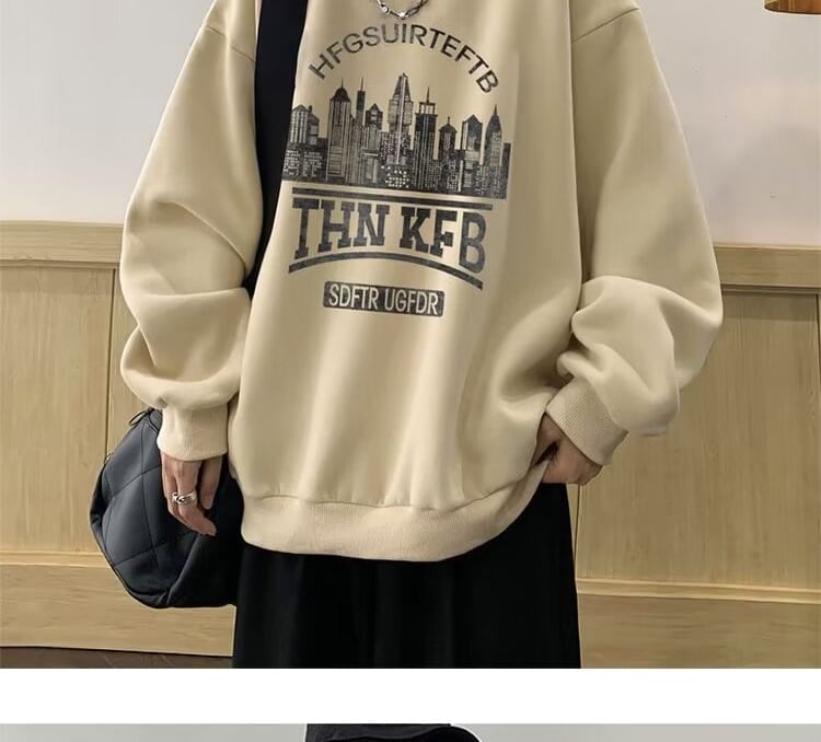 Bay Go Mall - Sweatshirt met ronde hals en grafische print
