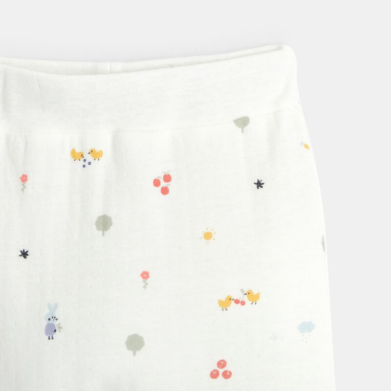 Pantalon confort bébé en maille tubique bio beige Absorba Beige